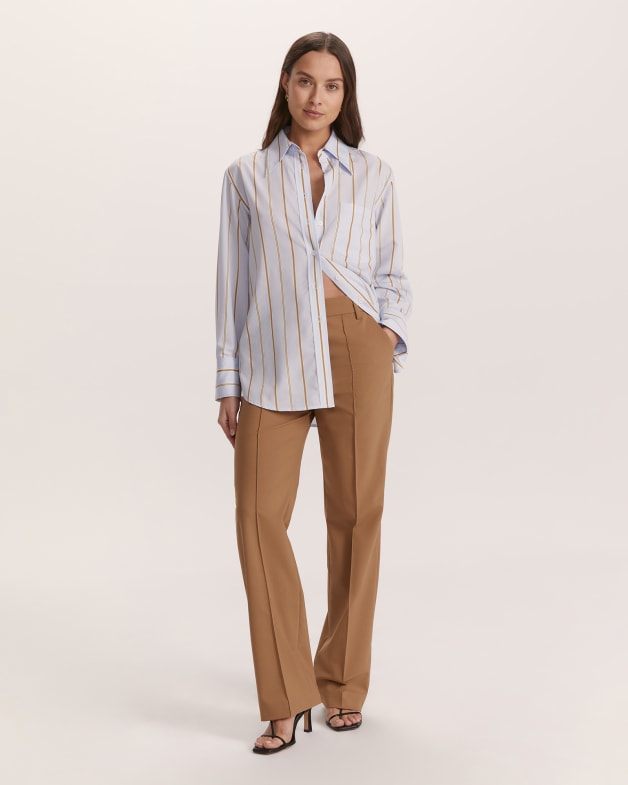 Milly Striped Pocket Shirt in Stripe SABA