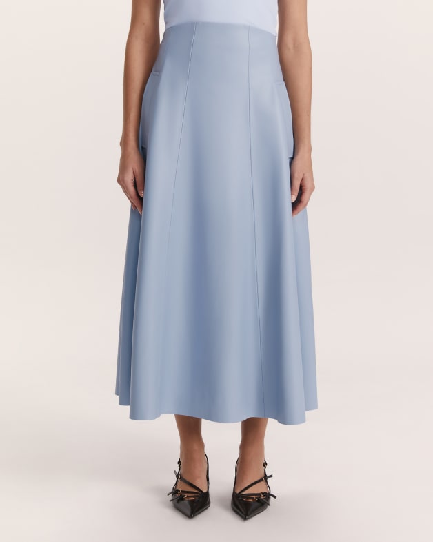 High waisted faux leather full skirt best sale
