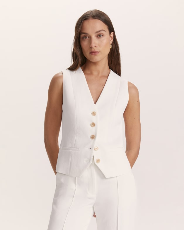 Dharma Vest in Alabaster SABA