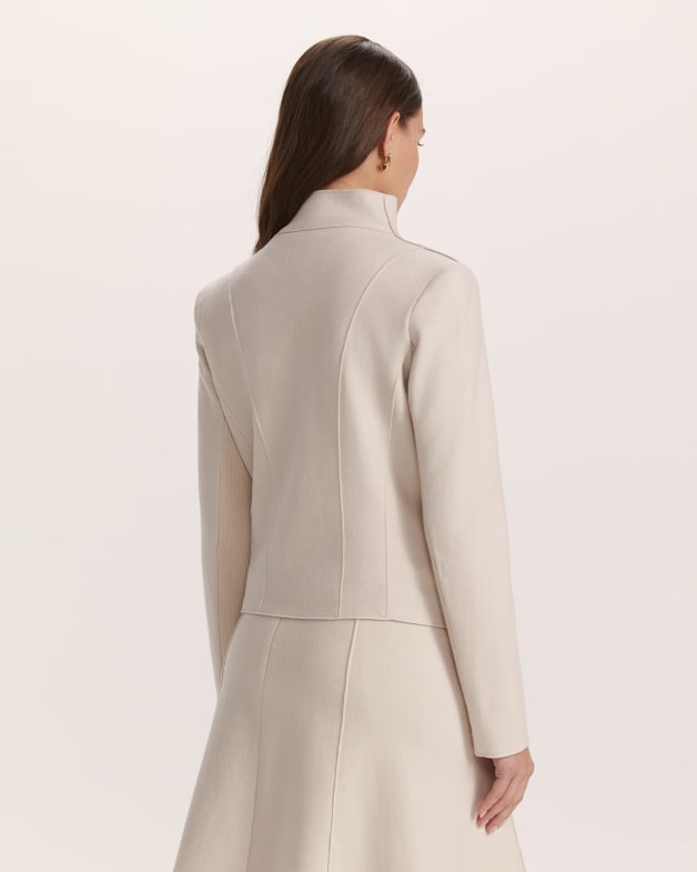 Wool moto jacket women's on sale