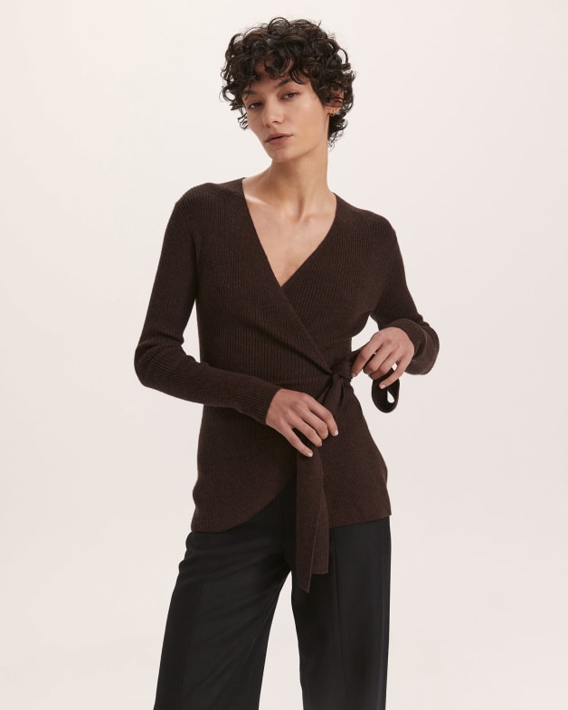 Wrap sweater top on sale
