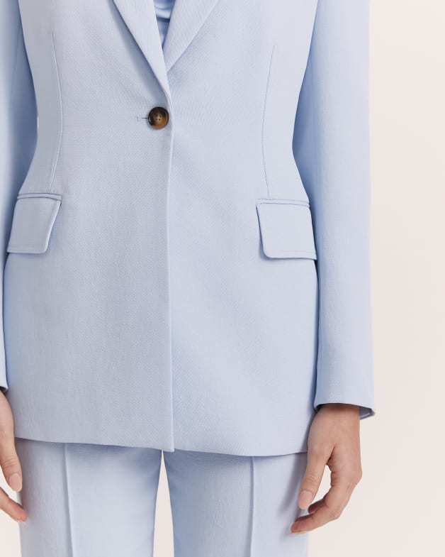 Dharma Stitch Detail Blazer in Light Blue SABA