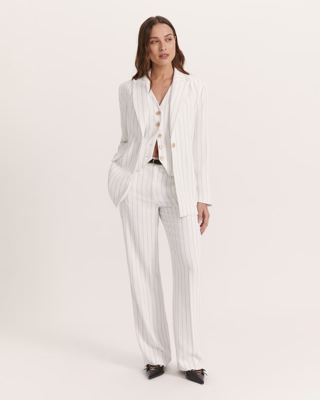 Dharma Pinstripe Blazer in Pinstripe SABA