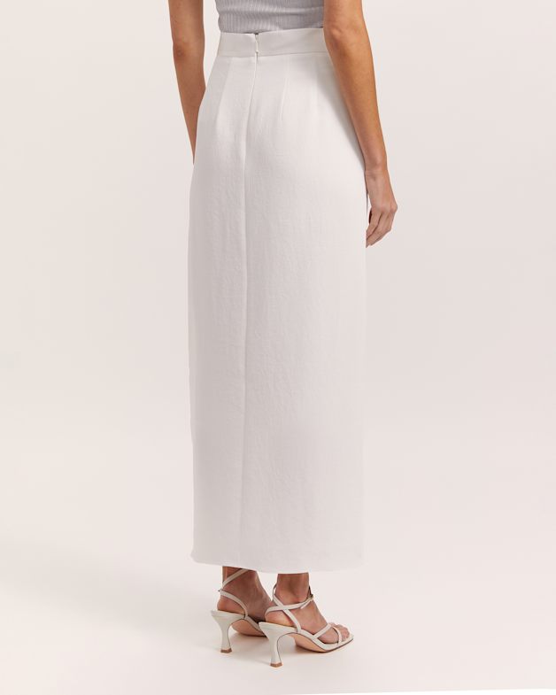 Dharma Asymmetrical Skirt in Alabaster SABA