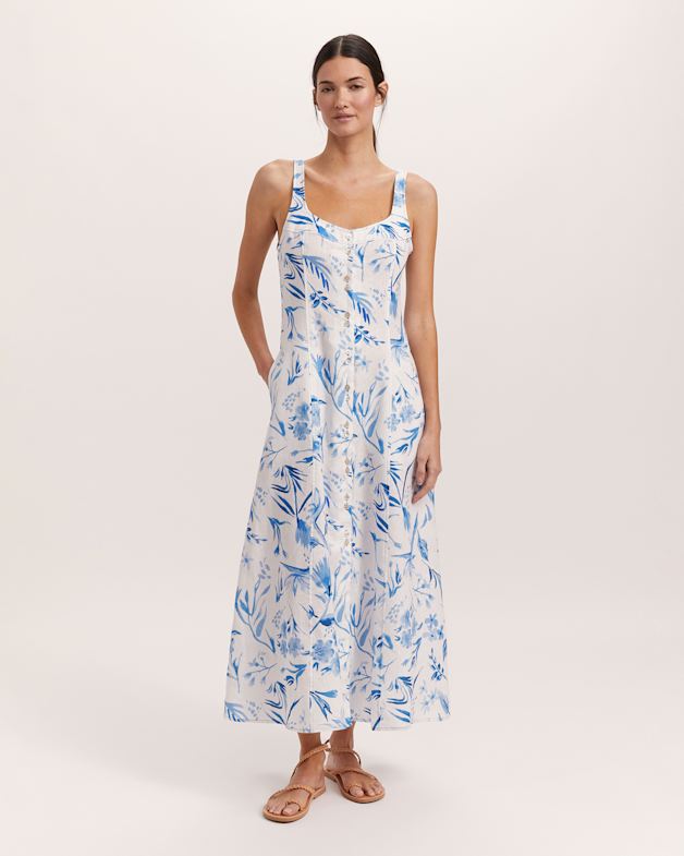 Louella Linen Dress in Multi SABA