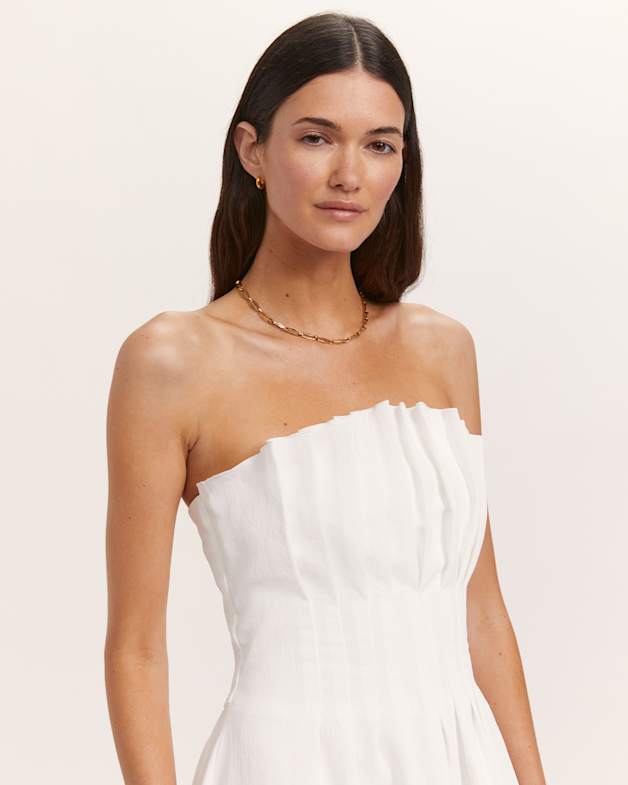 Dharma Bubble Mini Dress in Alabaster SABA