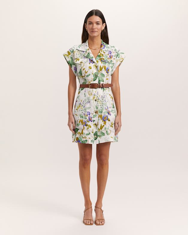 Wildflower Linen Mini Dress in Multi SABA