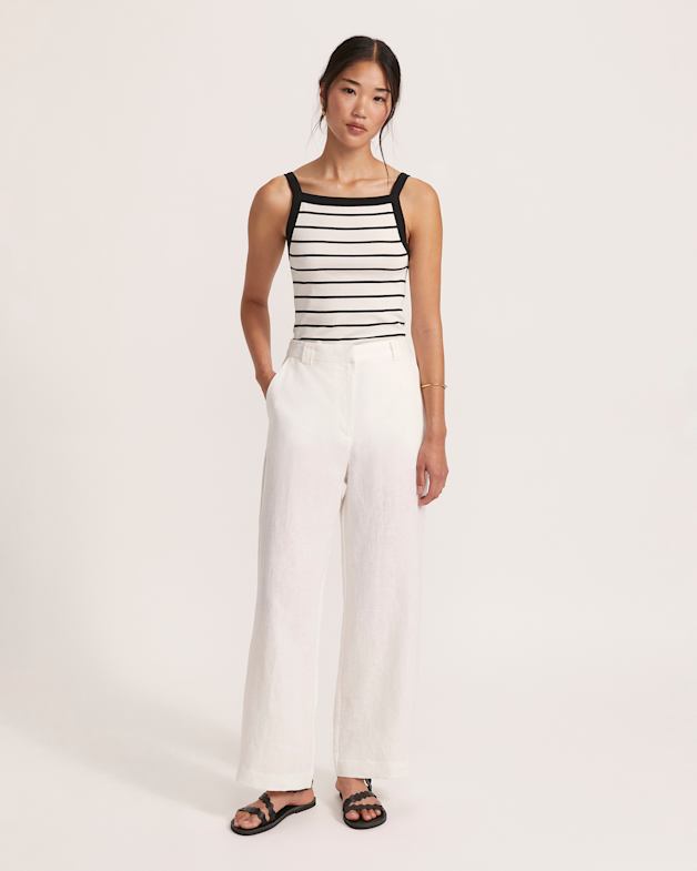 Lila Wide Leg Pant in White Lila Wide Leg Pant in White