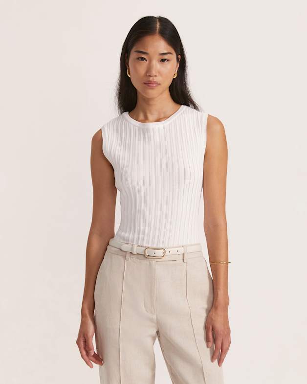 Maeve Cross Top in Ivory SABA