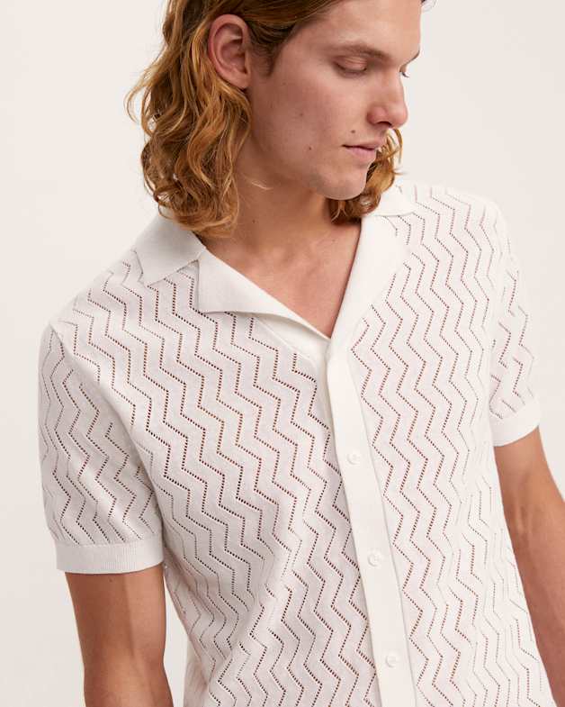 White knitted polo cheap