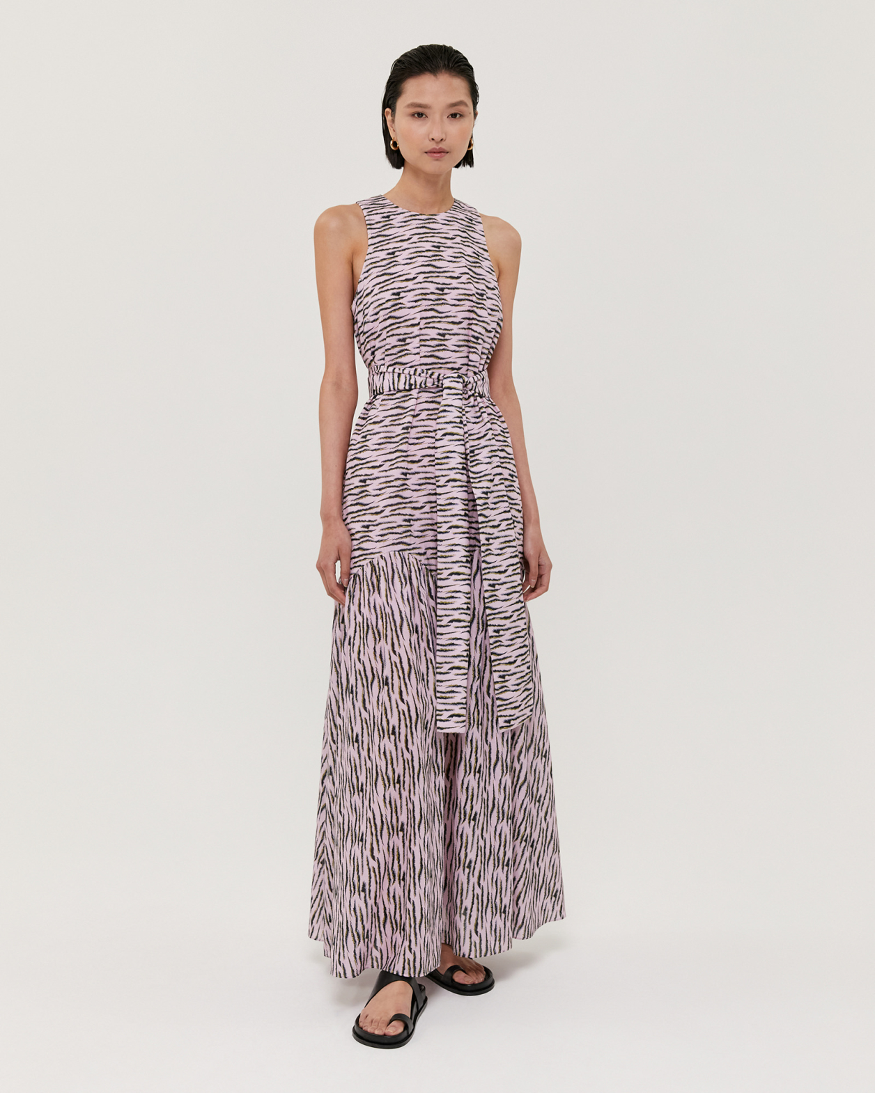 Zeina Belted Maxi Dress in PINK