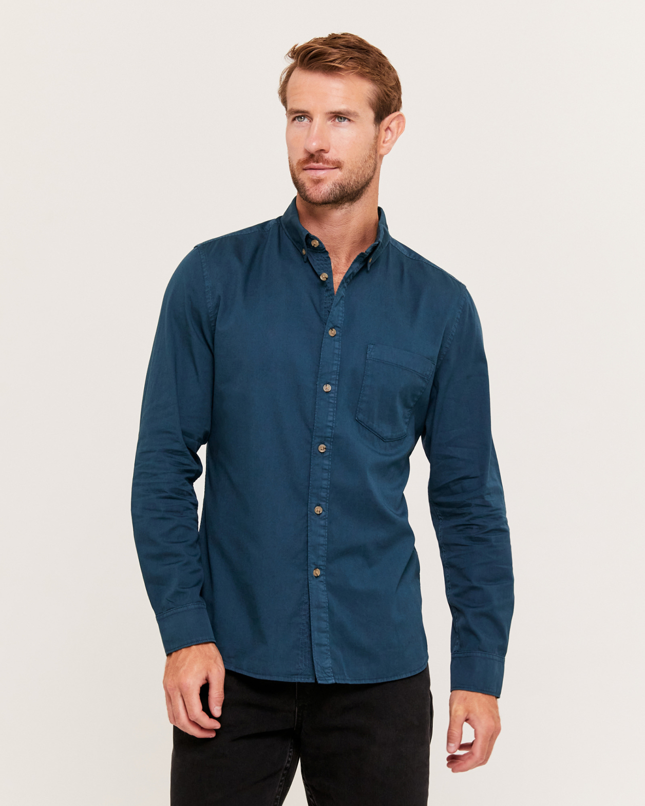 Freeman Garment Dye Shirt in KINGFISHER