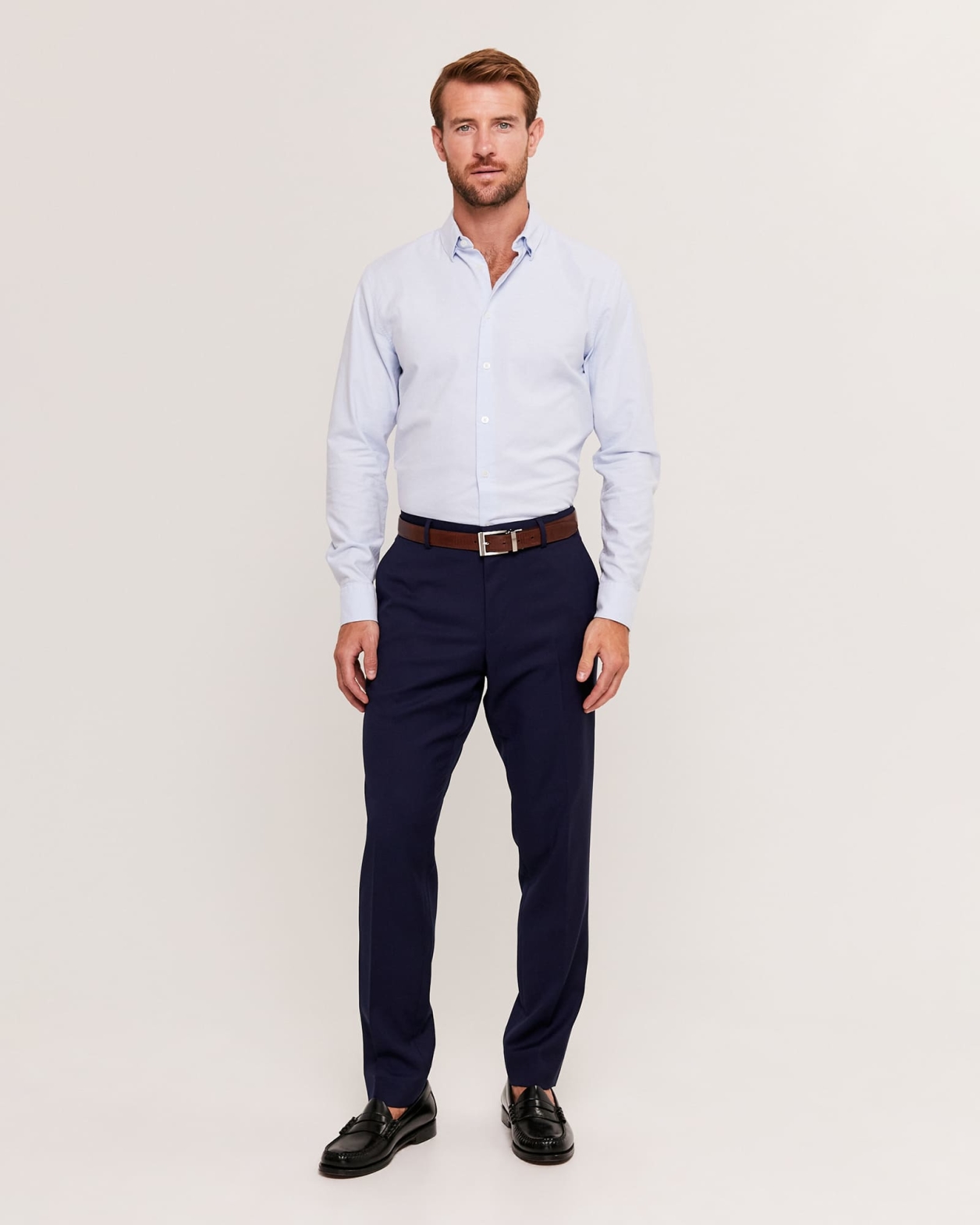 Christopher Oxford Long Sleeve Classic Shirt in SKY