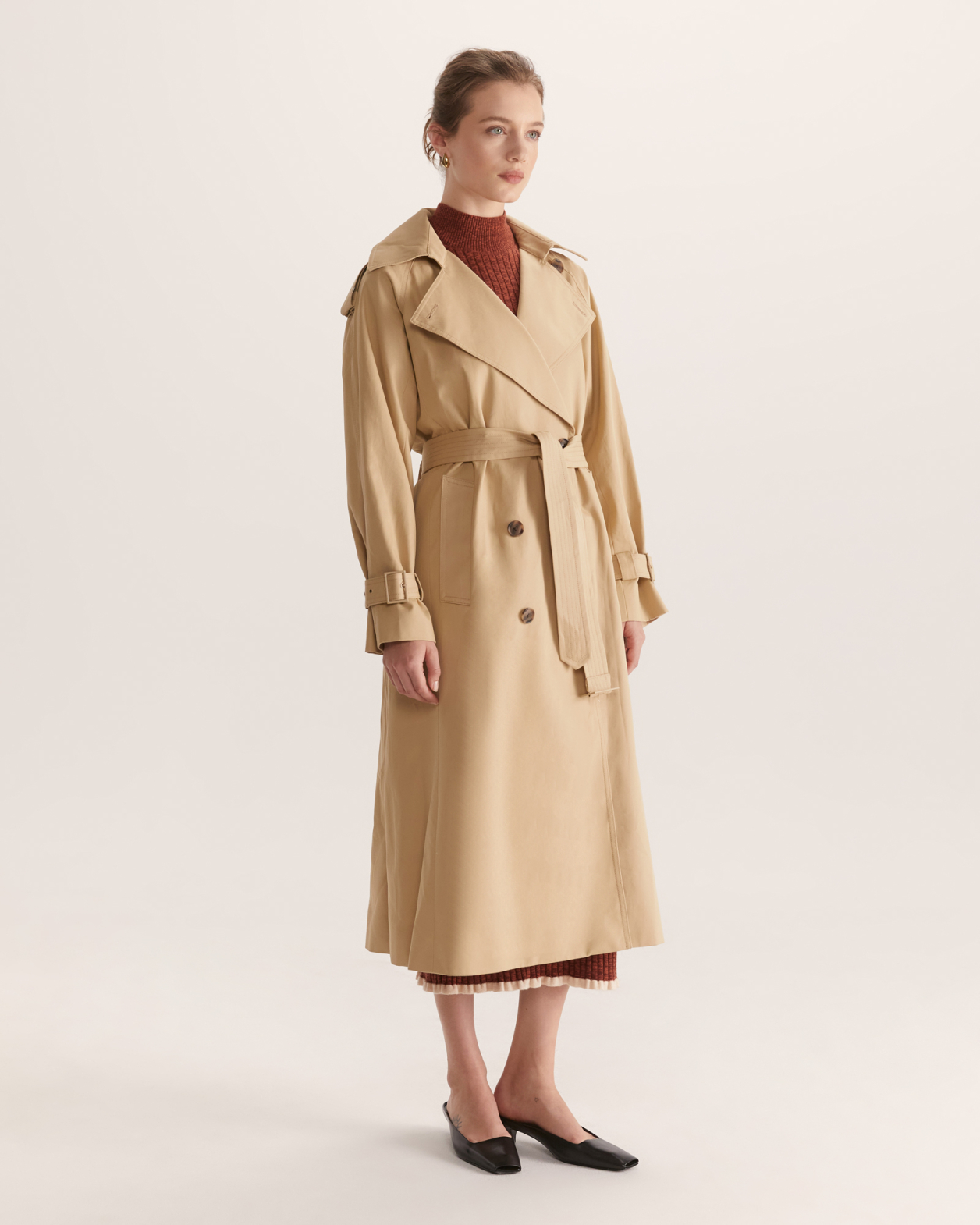 Lana Trench Coat in CAPPUCCINO