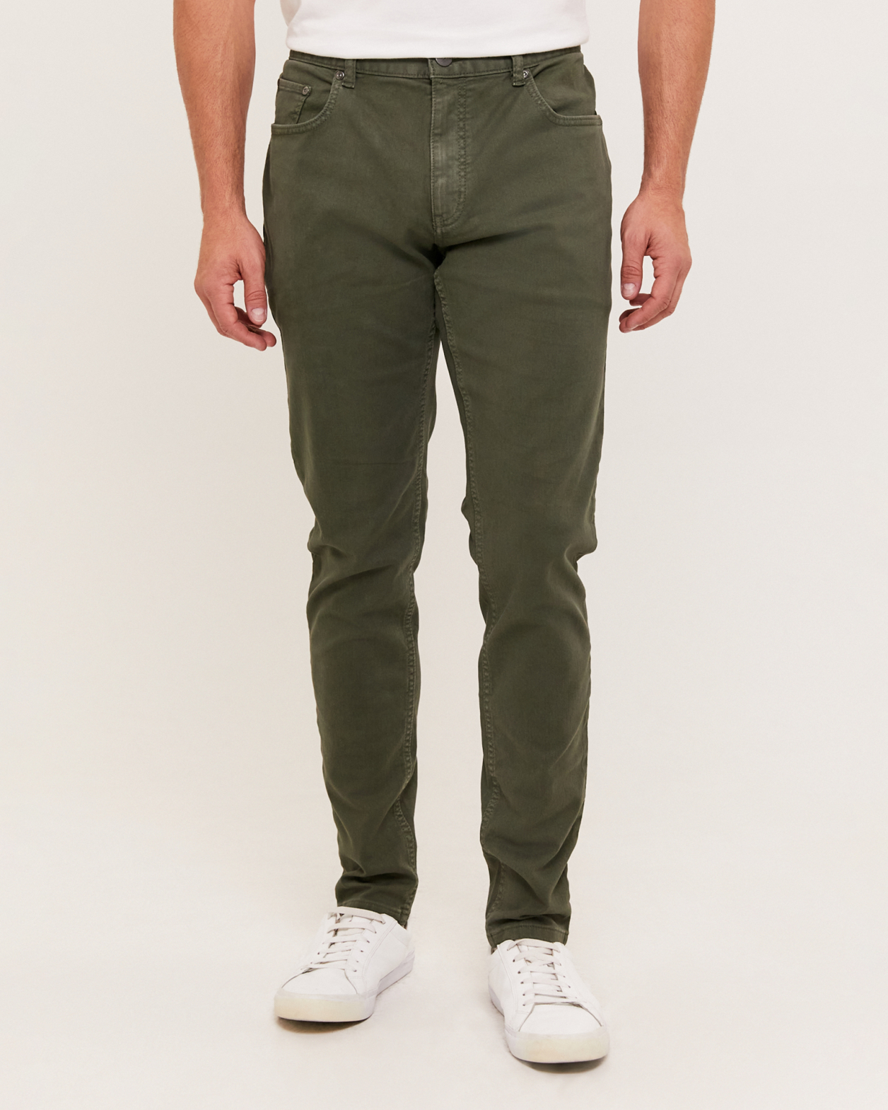Riley Garment Dye Skinny Jean in MILITARY
