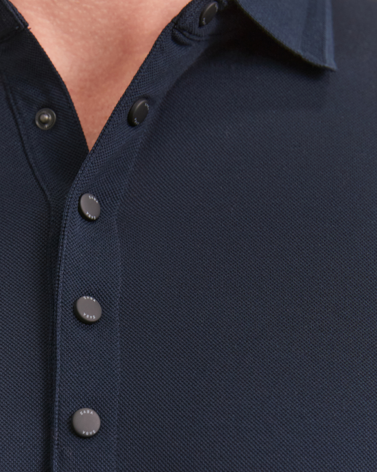 Andy Long Sleeve Polo in NAVY