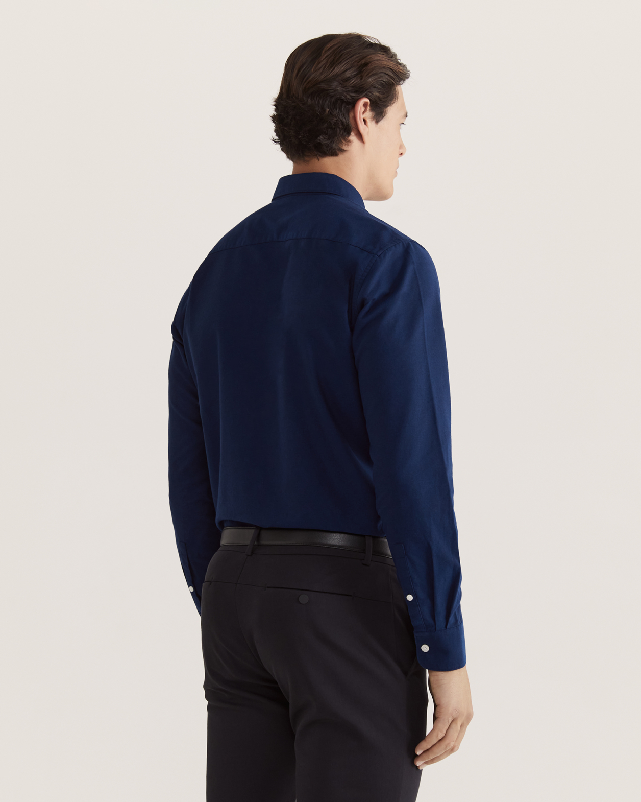 Christopher Oxford Long Sleeve Classic Shirt in NAVY