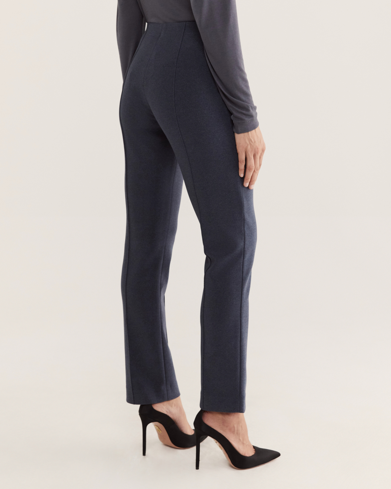 Milla Pull On Pant in CHARCOAL MELANGE