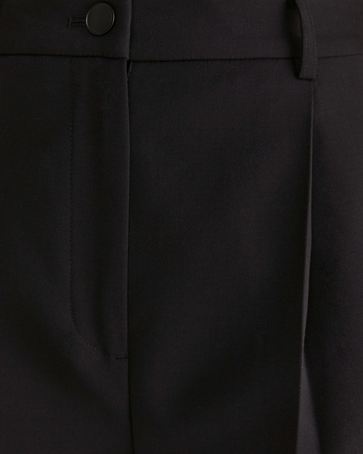 Celeste Wool Tuck Front Pant in BLACK