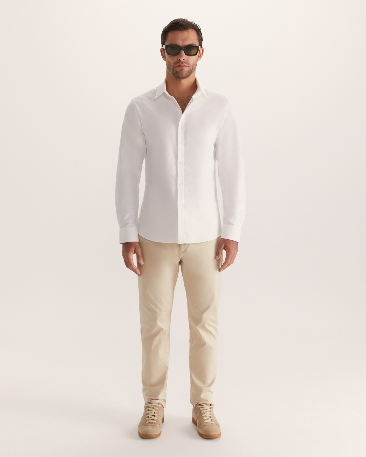 Justin Easy Care Shirt in WHITE