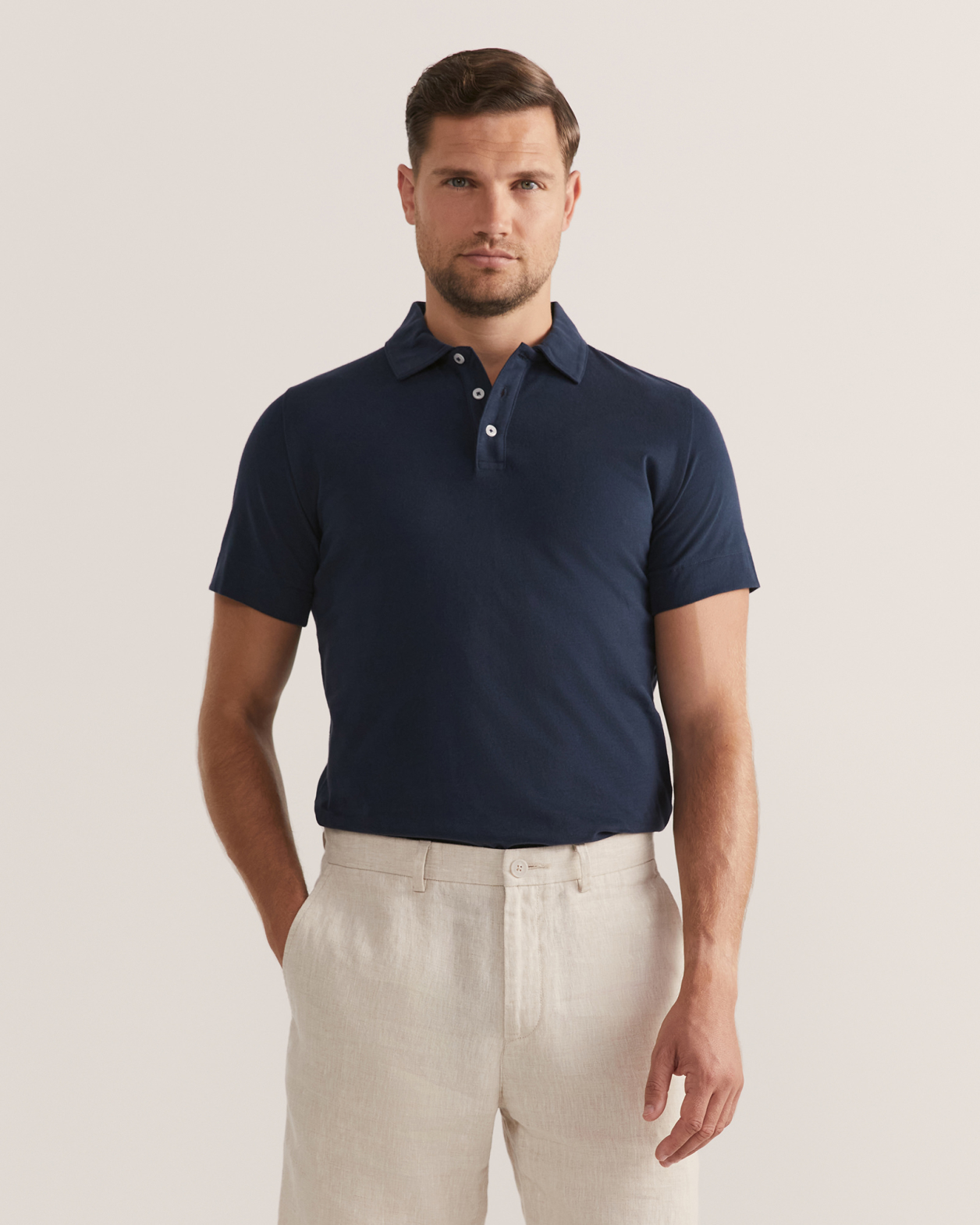 Super Soft Polo in NAVY