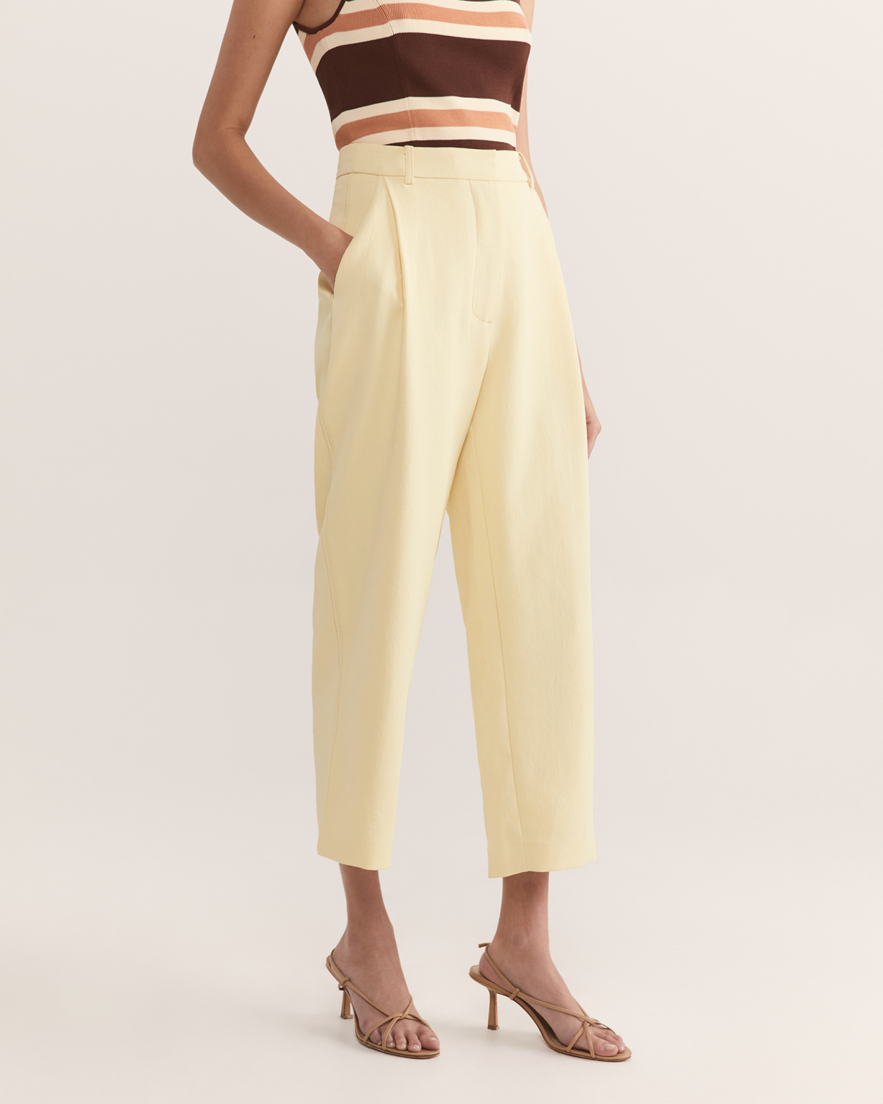 Dharma Tuck Front Culotte in DAFFODIL