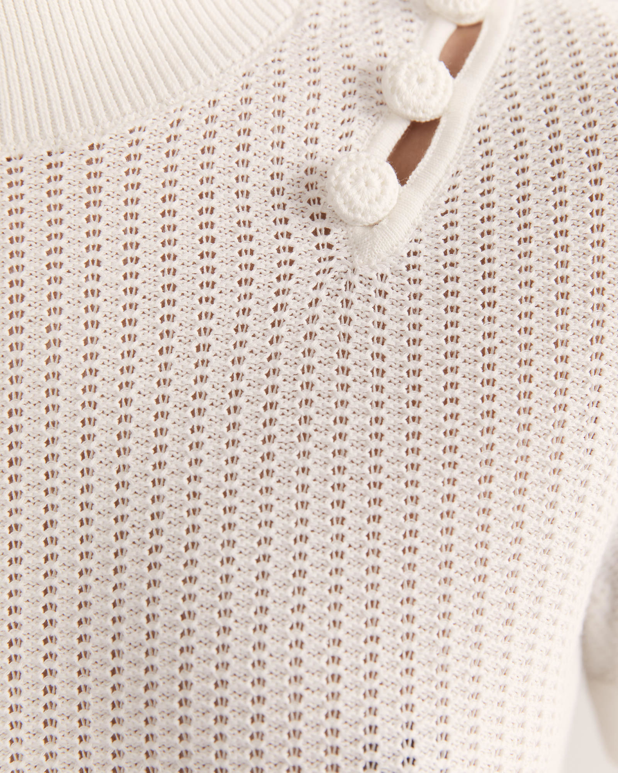 Ciera Cotton Crochet Top in WHITE