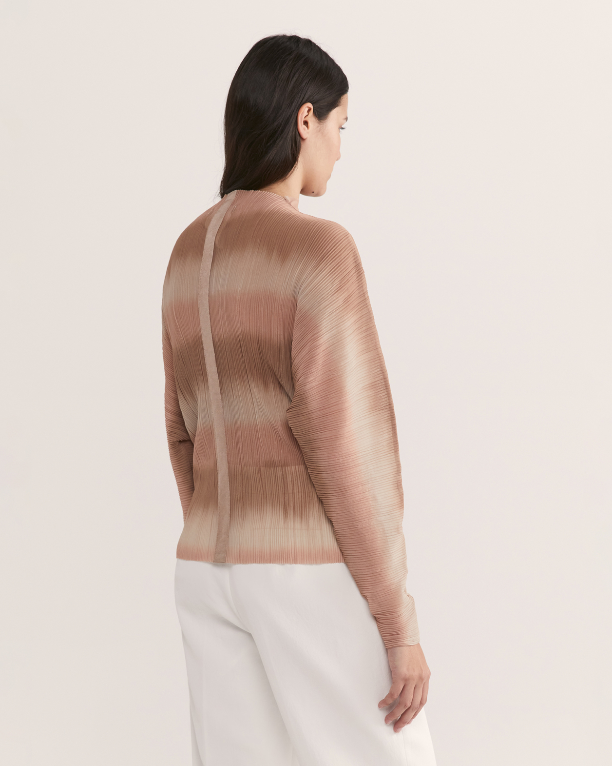 Amelie Ombre Long Sleeve Pleated Top in MULTI