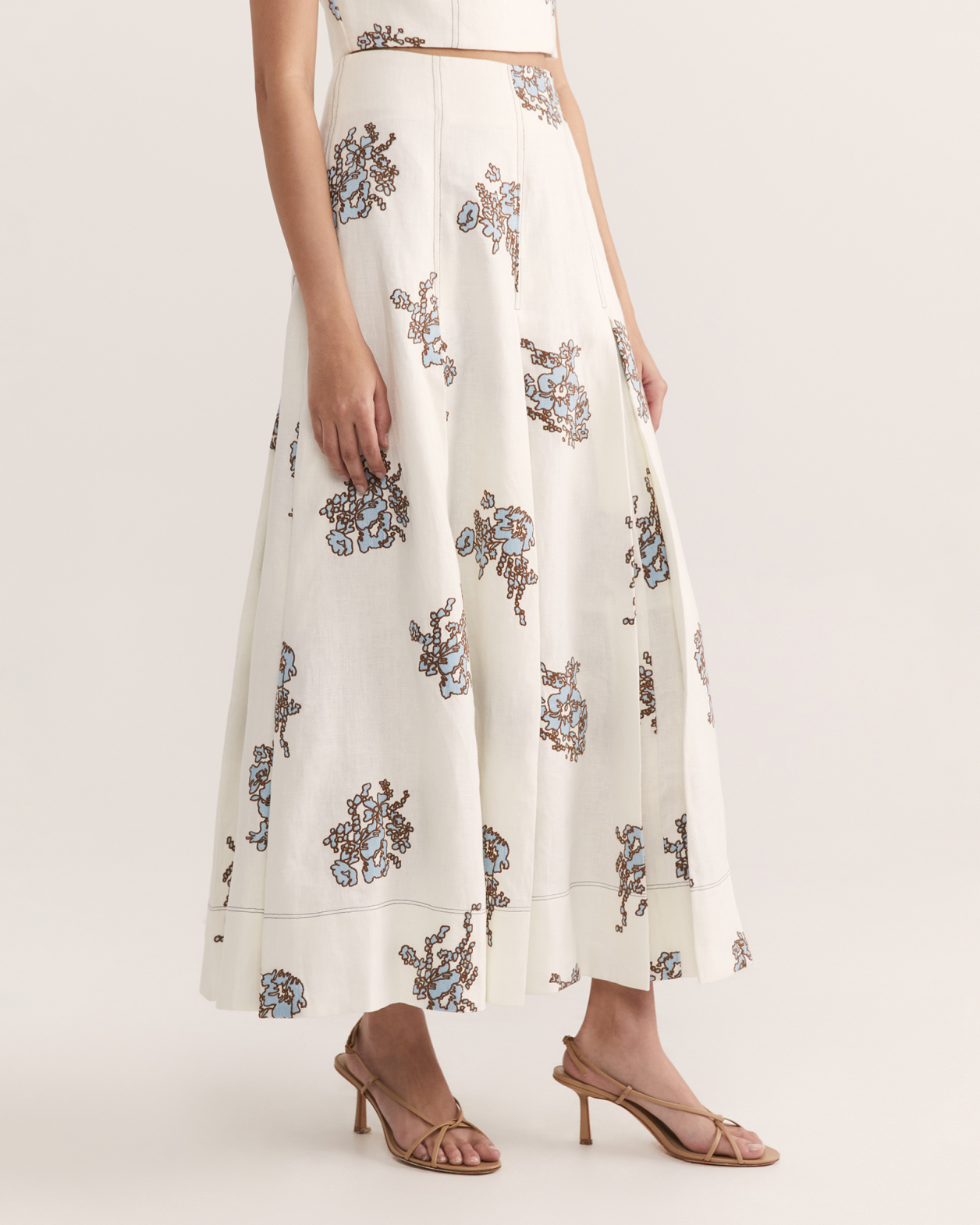 Agnes Embroidered Skirt in MULTI