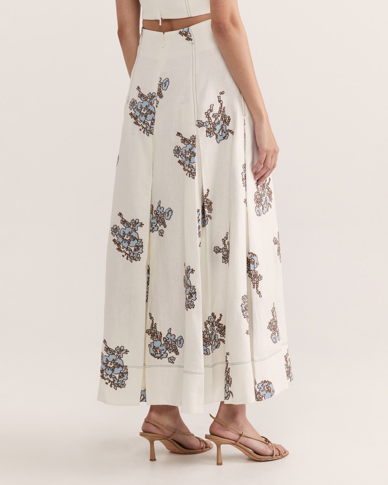 Agnes Embroidered Skirt in MULTI