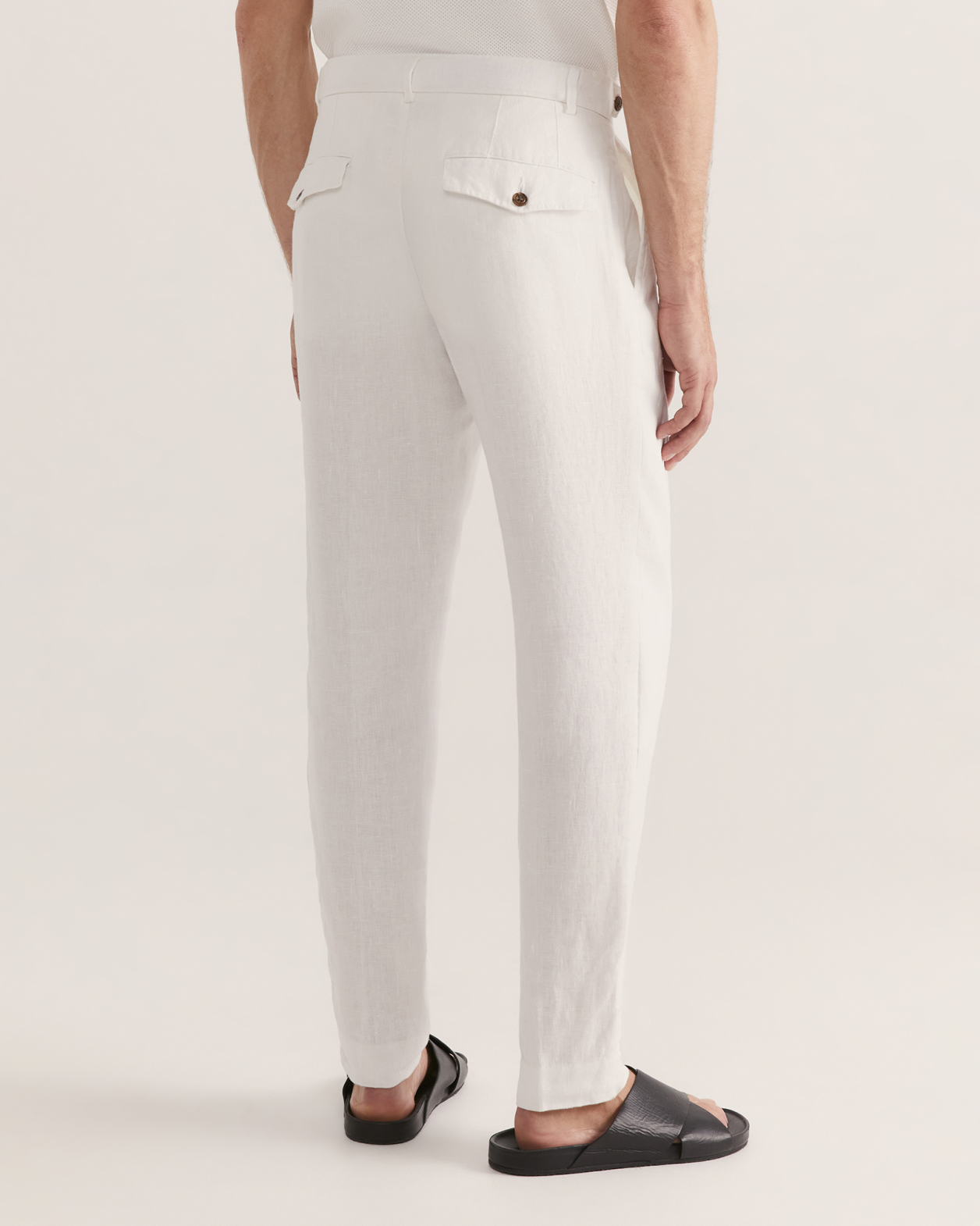 Wade Pleat Front Pant in WHITE