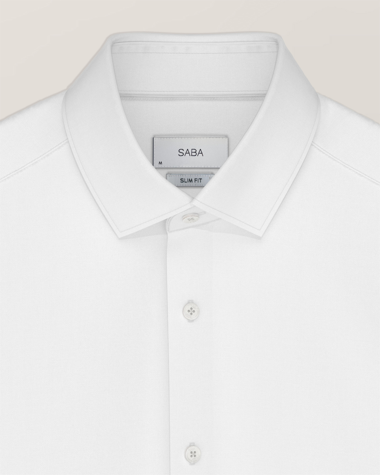 Aaron Long Sleeve Slim Smart Shirt in WHITE