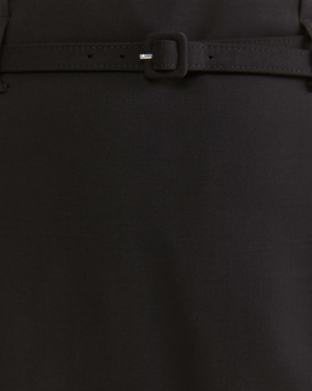 Celeste Wool Midi Skirt in BLACK