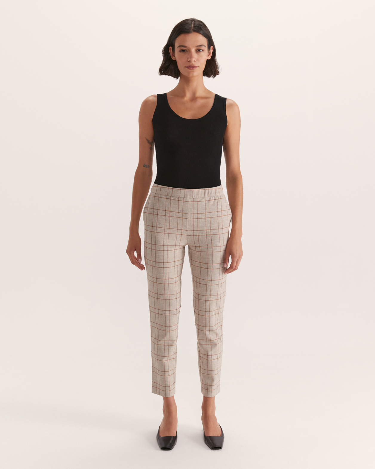 Anastasia Check Pull On Pant in MULTI