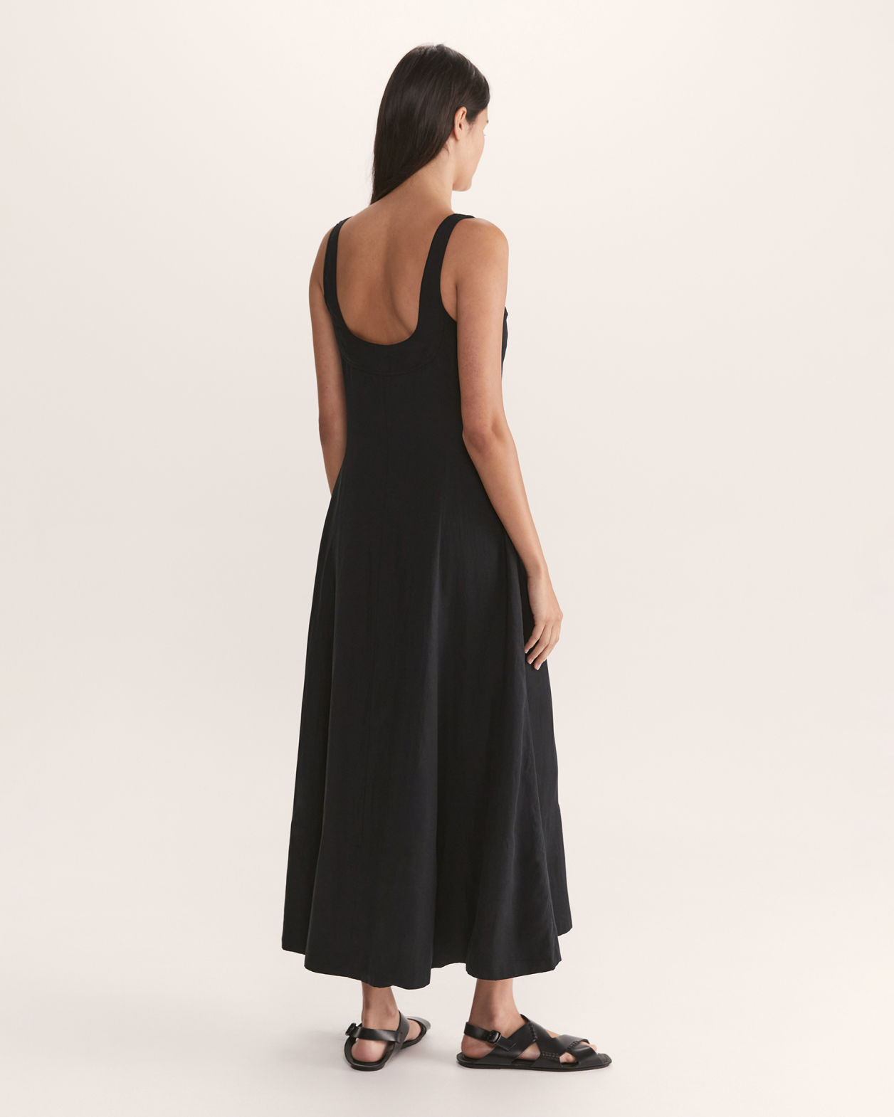 Eden Midi Dress in BLACK