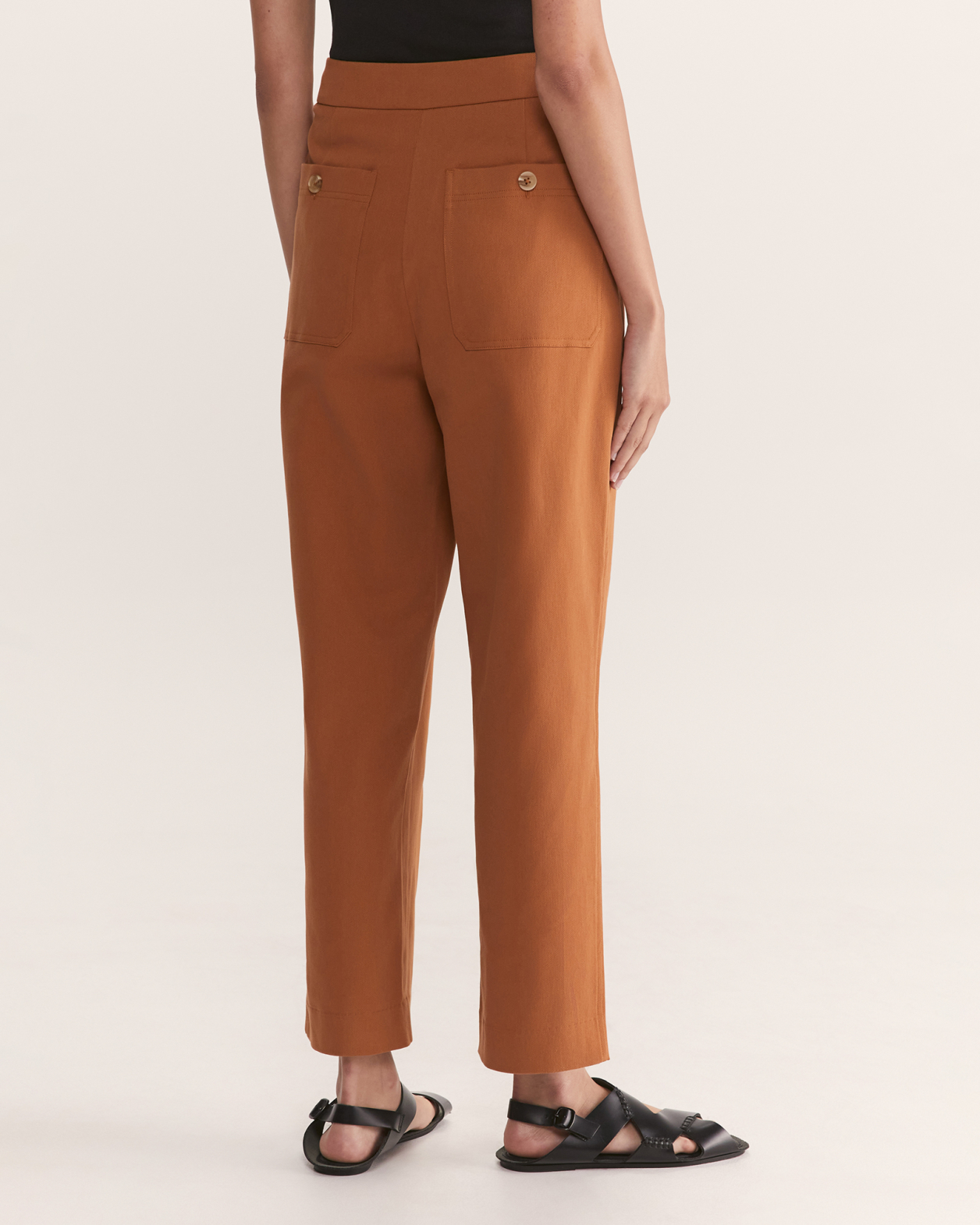 Phoebe Pleat Front Pant in RUST