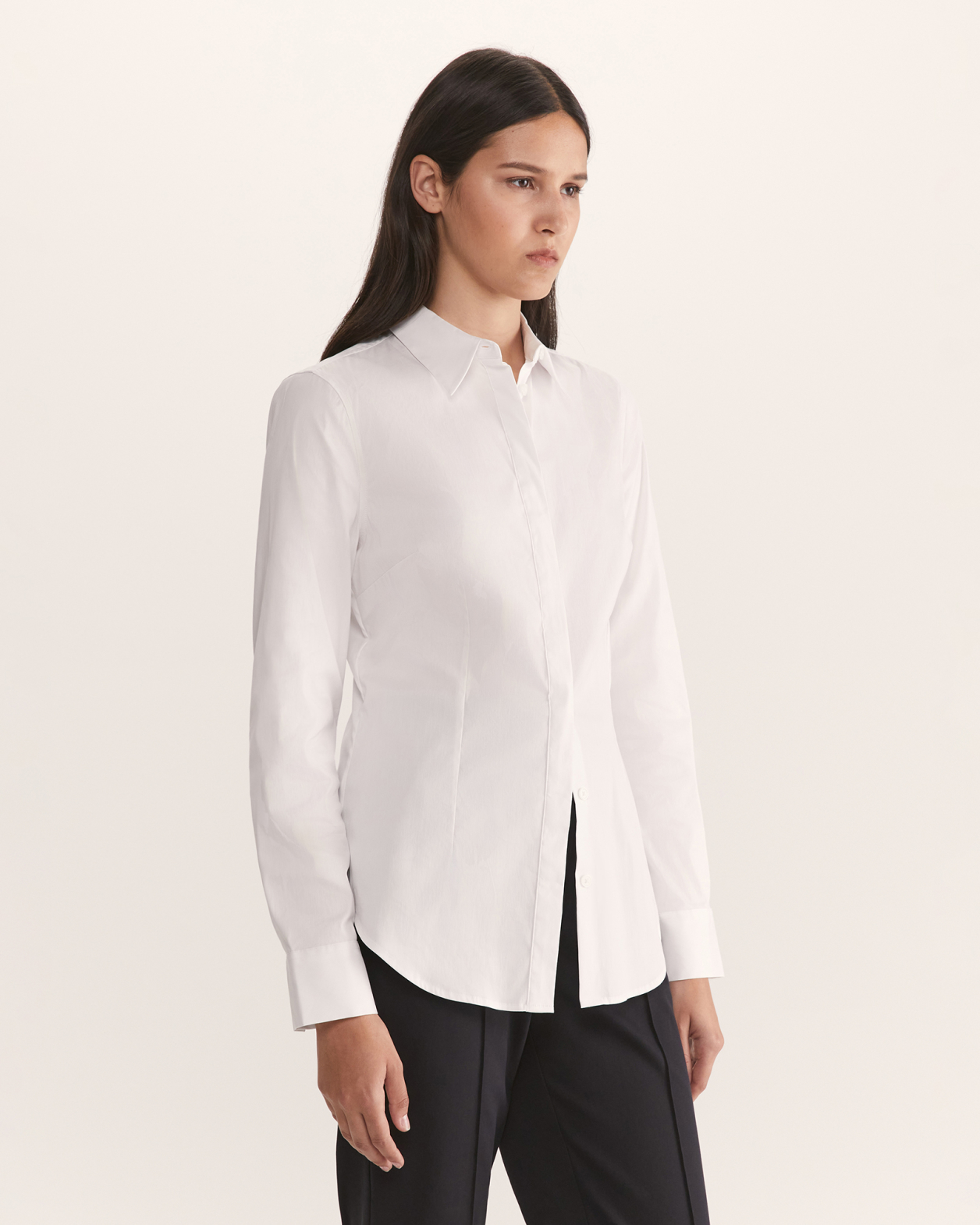 Piper Fitted Shirt in WHITE