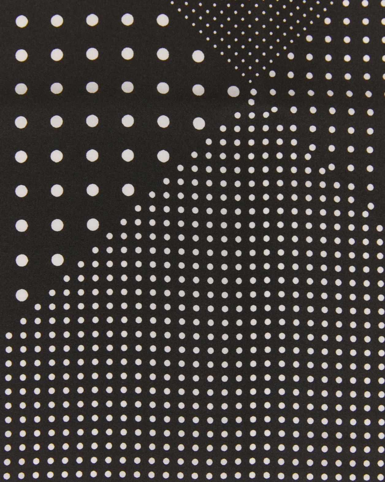 Domino Silk Pocket Square in BLACK/WHITE