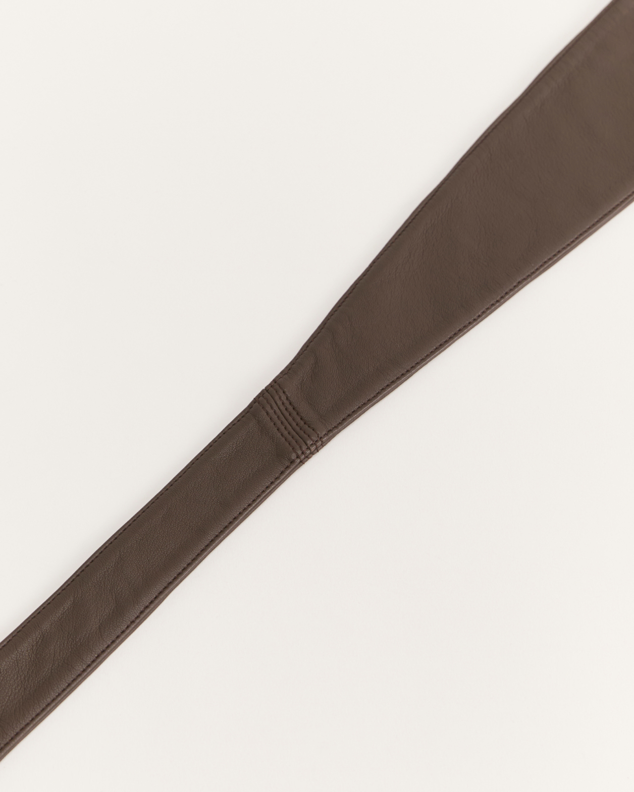 Ayla Leather Tie Belt in CHOCOLATE