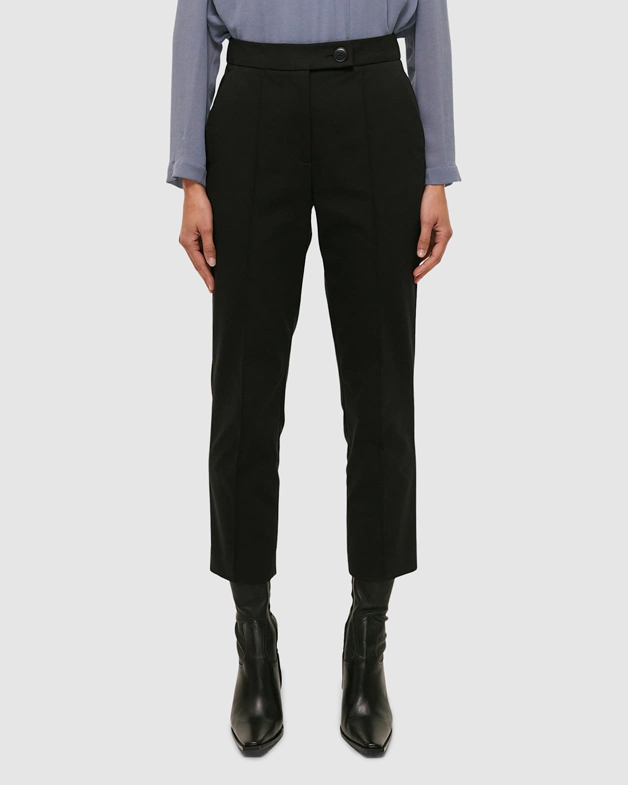Tia Straight Leg Pant in BLACK
