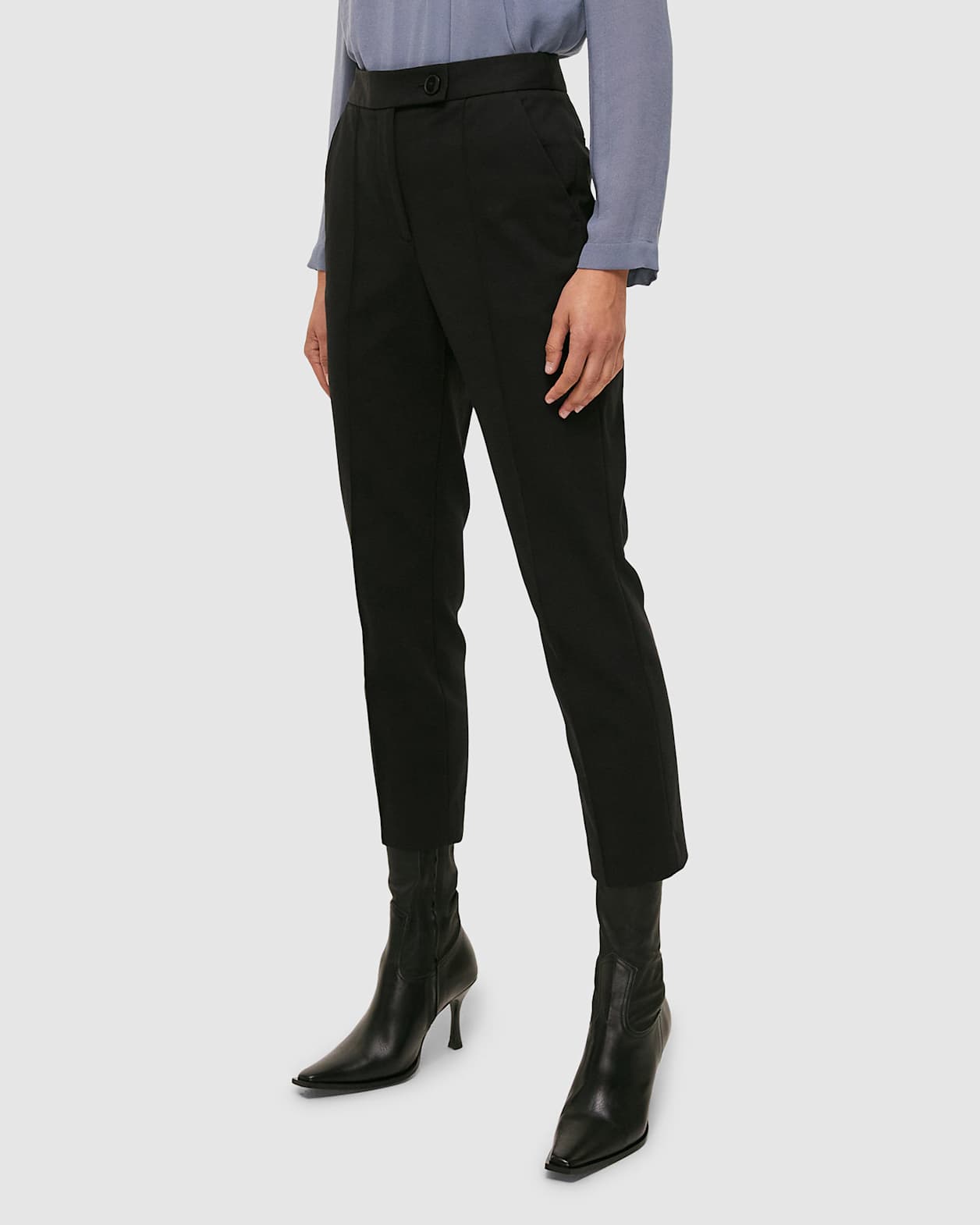 Tia Straight Leg Pant in BLACK