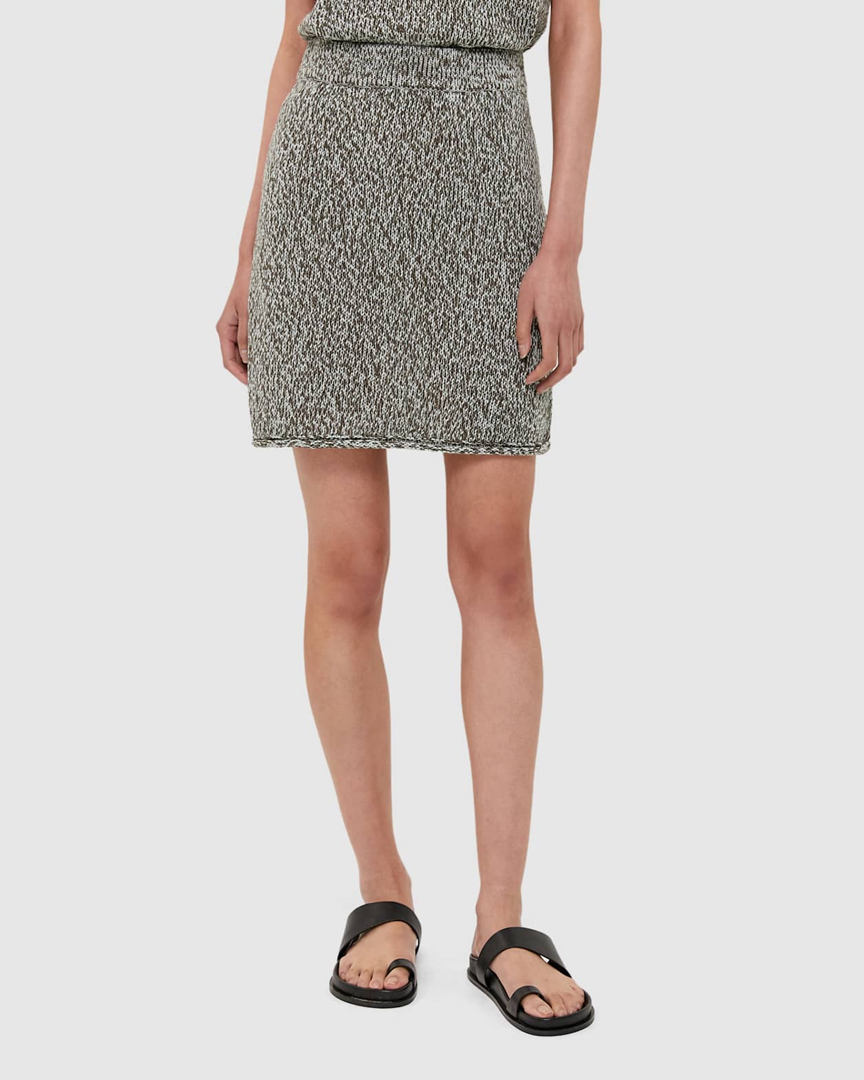 Tina Two Tone Mini Skirt in KHAKI