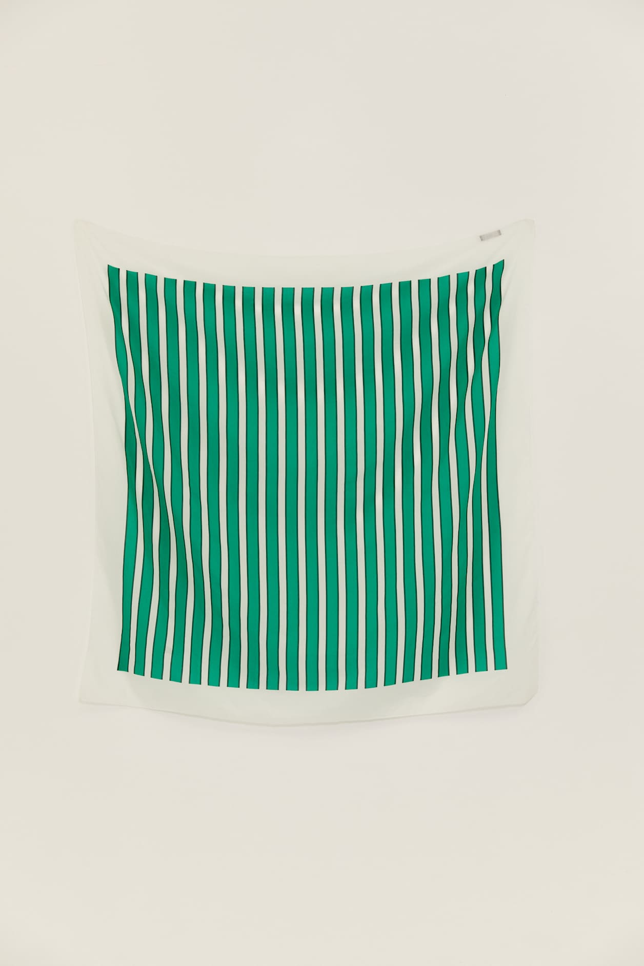 Tilda Silk Cotton Stripe Sarong in EMERALD