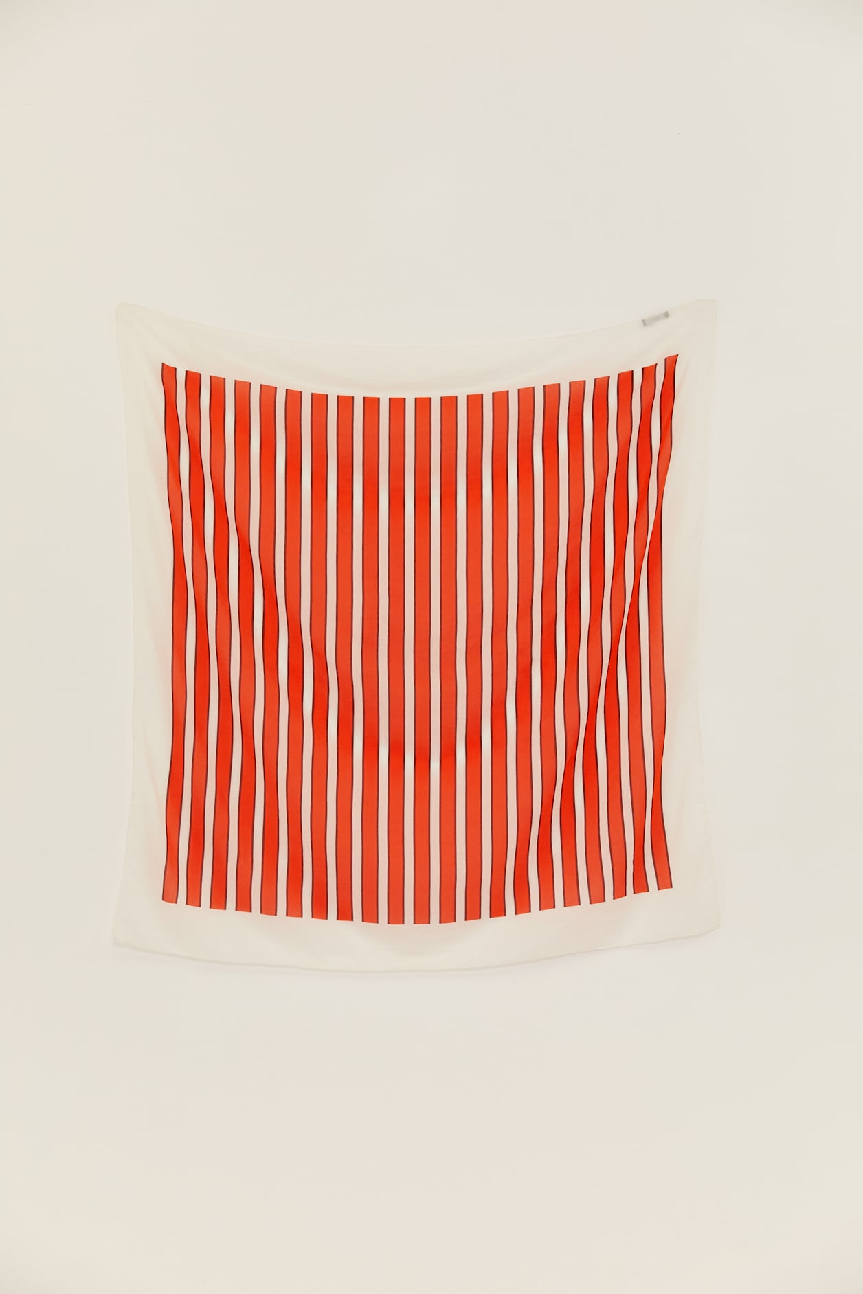 Tilda Silk Cotton Stripe Sarong in TANGERINE