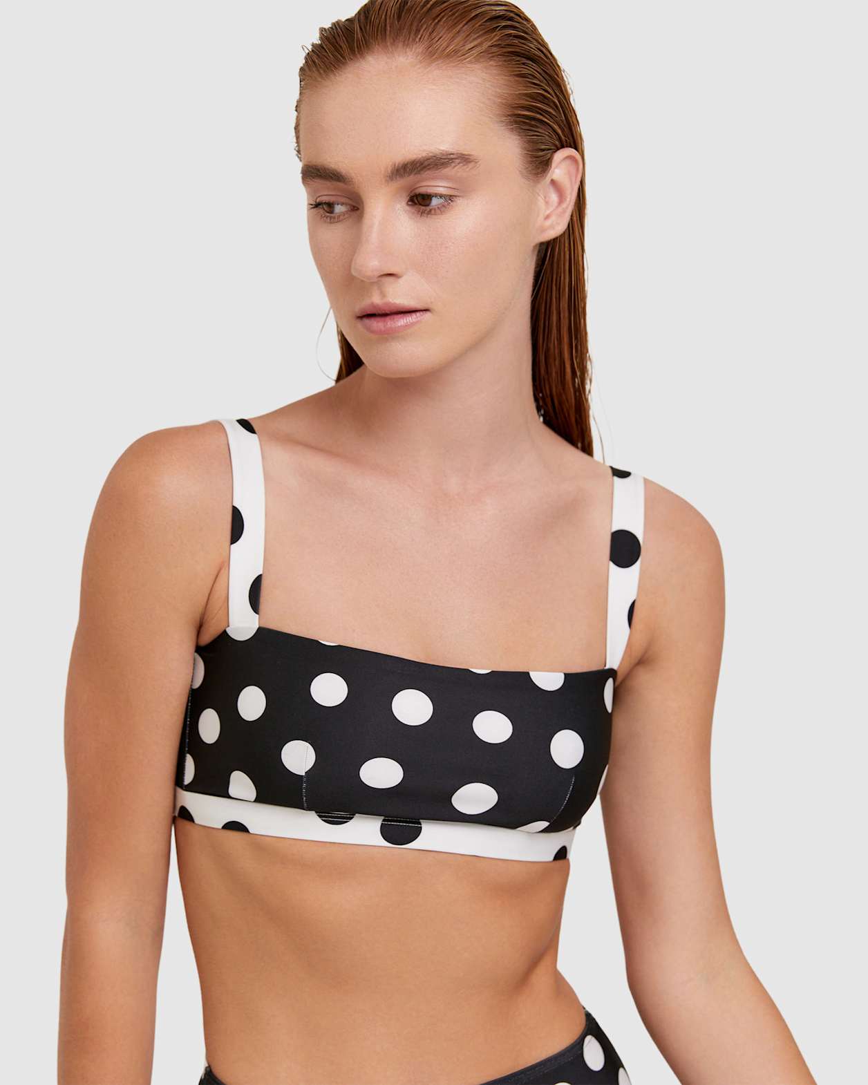Elsa Bikini Balconette Bra in BLACK/IVORY