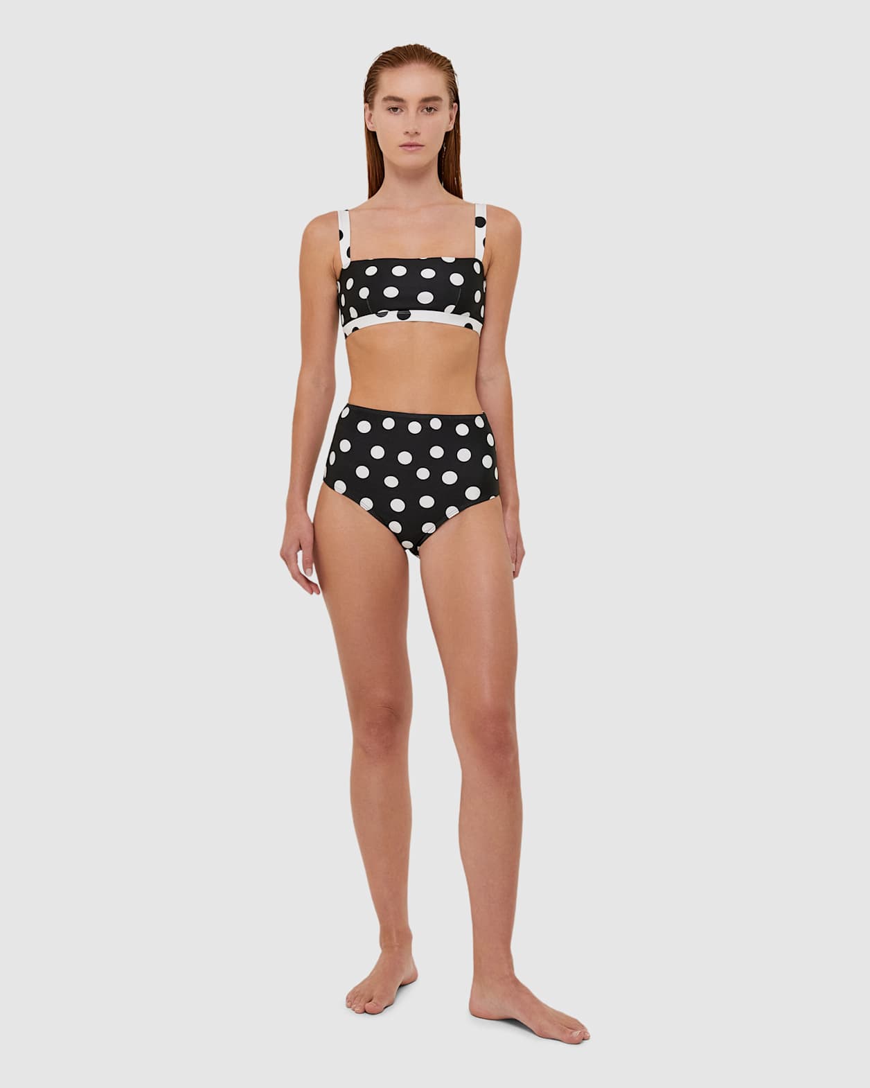 Elsa Bikini Balconette Bra in BLACK/IVORY
