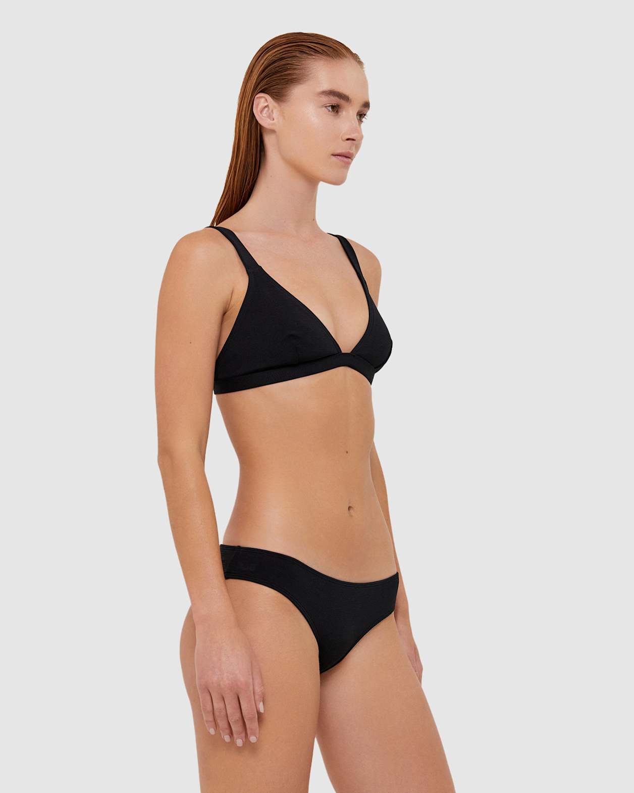 Koa Bikini Triangle Bra in BLACK