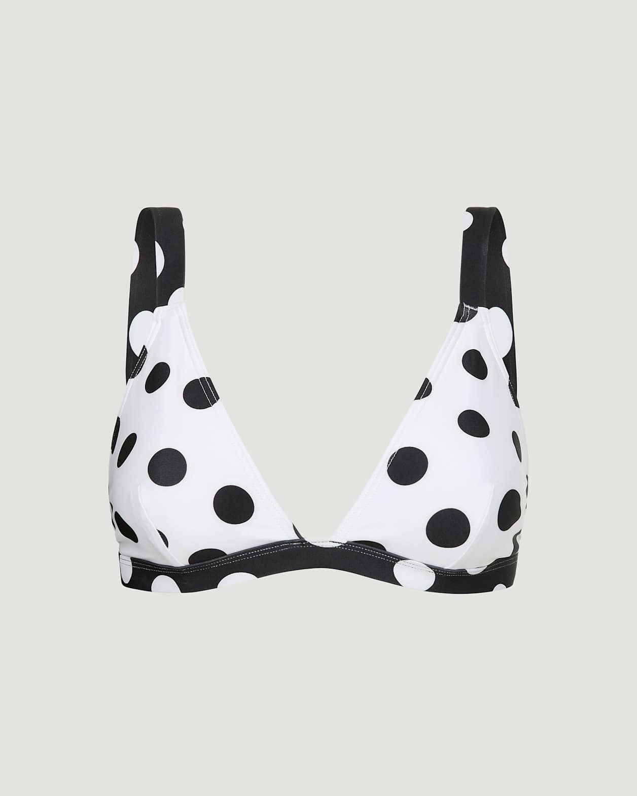 Elsa Bikini Triangle Bra in IVORY/BLACK