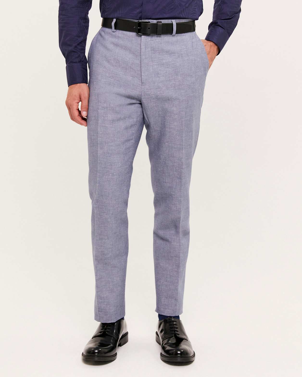 Elias Linen Cotton Pant in CHAMBRAY