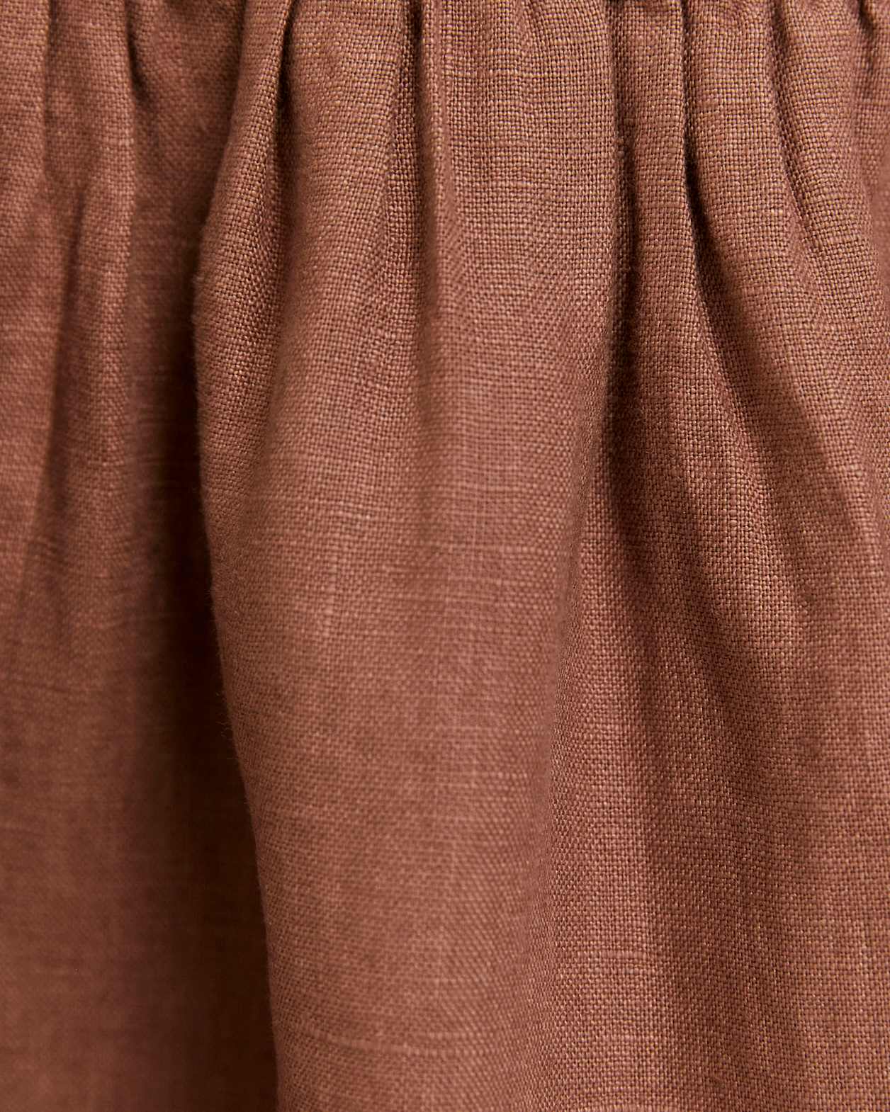 Lila Linen Midi Skirt in MOCHA